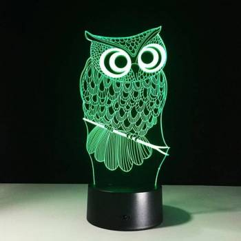 3Д светильник сова