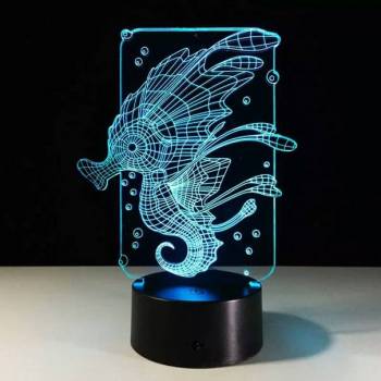 3D светильник морской конек