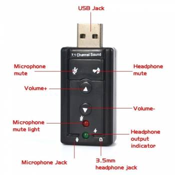 Переходник с USB на 3.5 jack