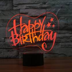 3Д светильник "Happy Birthday"