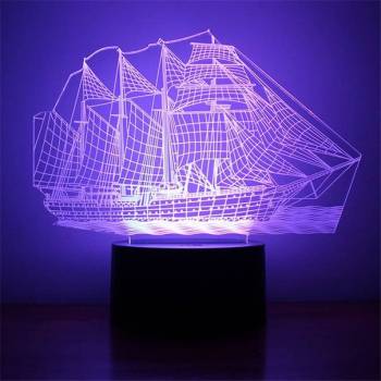 3D ночник корабль