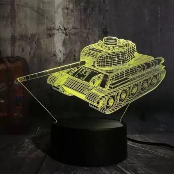 3д светильник танк