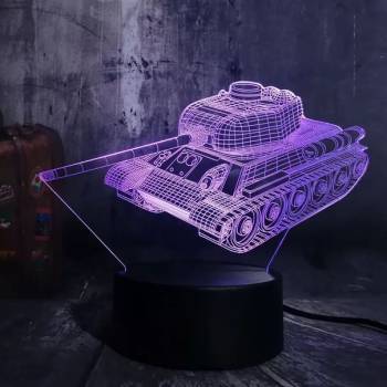 3д лампа танк
